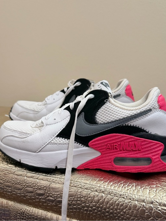 Nike Shoes - Nike Air Max White Black Gray with Hot Pink Accents Retro Women’s